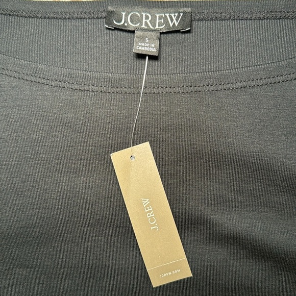 J. Crew Feather-Trim Long-Sleeve Shirt Black Size S - Picture 11 of 15